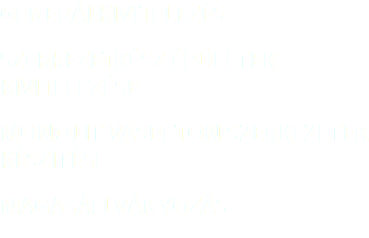 GENERÁLKIVITELEZÉS SZERKEZETKÉSZ ÉPÜLETEK KIVITELEZÉSE MONOLIT VASBETON SZERKEZETEK KÉSZÍTÉSE MAGASÁLLVÁNYOZÁS